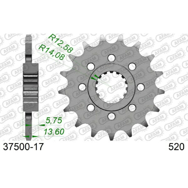 アファム｜AFAM フロントスプロケット 520-17 APRILIA RS660 21-22 37500-17