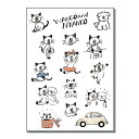 長門屋商店|NAGATOYA ダイカットシール WANCO & NYANCO にゃんこ WN0007