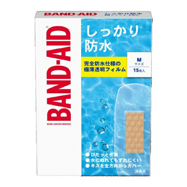 Kenvue｜ケンビュー バンドエイドしっかり防水 Mサイズ 15枚