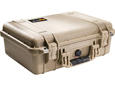 Pelican｜ペリカン PELICAN ペリカン 1500NF フォームなし 19L 47cm x 35.7cm x 17.6cm ハードケース 正規品 保証付き プロテクターケース デザートタン 1500-001-190