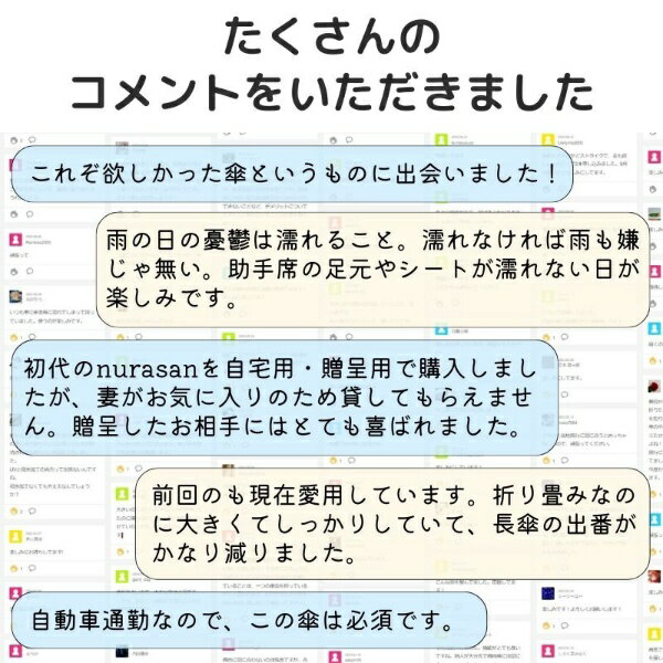 NIG だれも濡らさない逆折りたたみ傘 NURASAN-J 晴雨兼用 NIG ニグ ブラック