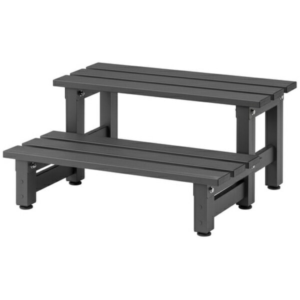 タカショー｜Takasho タカショー デッキ・タイル用品 アルミデッキ 2段ステップ 【メーカー直送・代金引換不可・時間指定・返品不可】