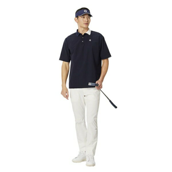 テーラーメイドゴルフ｜Taylor Made Golf メンズ シアサッカーS/Sポロ Navy UN633 [メンズ /Mサイズ]