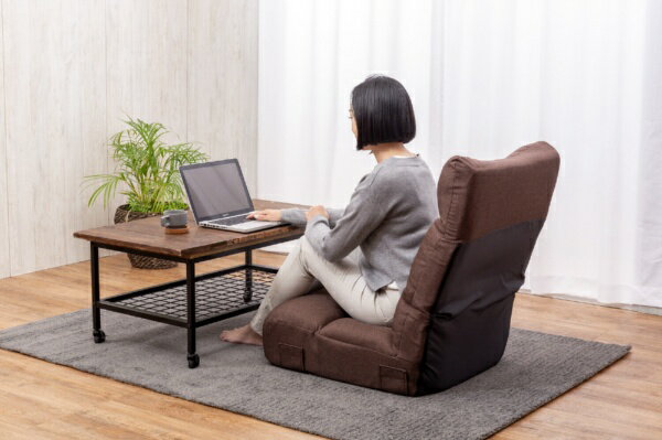 ファミリー・ライフ|Family-life ボリュームコイルスプリング座椅子 ブラウン 【メーカー直送・代金引換不可・時間指定・返品不可】 [2]