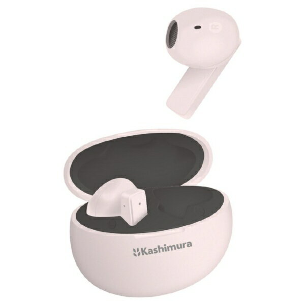 樫村｜KASHIMURA 完全ワイヤレスイヤホン ピンク BL-132 [ワイヤレス(左右分離) /Bluetooth対応]