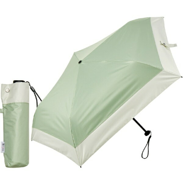 KIZAWA｜キザワ 折りたたみ傘 超軽量カーボン日傘 5本骨 バイカラー モス×オフ MEX50DP-053PI-moss-off [晴雨兼用傘 /50cm]