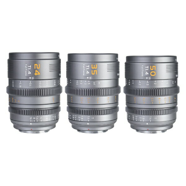 SONY - SIRUI｜シルイ シネマレンズ T1.4 Full Frame 3本セット(24mm/35mm/50mm) E/グレー(L/RF/Z交換マウントアダプター付) SIRUI VP-1-3G-JP [ソニーE /単焦点レンズ]