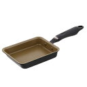 LIV PLUS|リブプラス ベストコ 卵焼き器 13×18cm エッグパン ガス火専用 マットブラック ND-2766