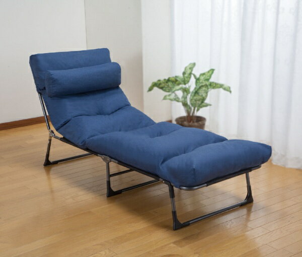 ファミリー・ライフ｜Family-life 枕・ごろ寝座布団リクライニングベッド ネイビー 【代金引換配送不可】