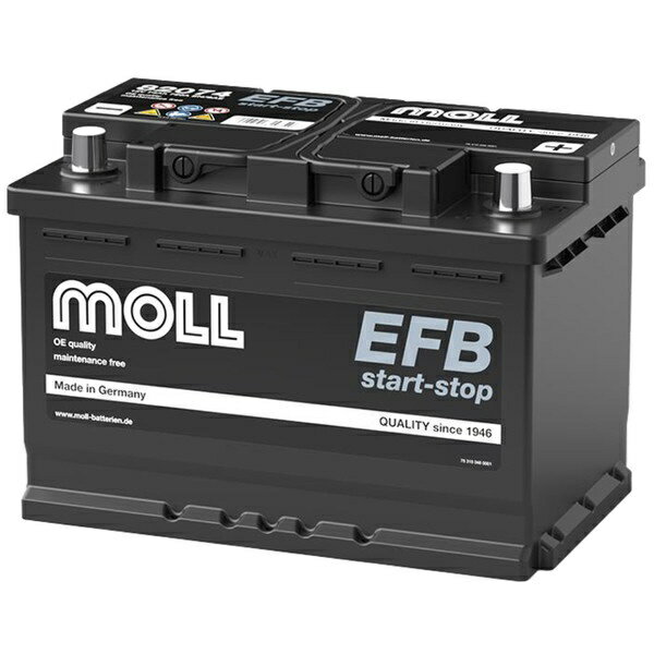 【エントリーで最大2万ポイント当たる｜2/25まで】 MOLL｜モル 欧州車用バッテリー MOLL EFB start stop with EFB techno...