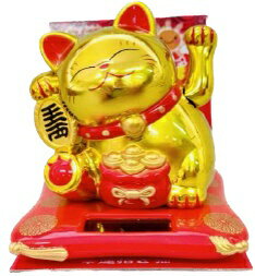 トムトム｜TomTom ソーラー招き猫　小（白）