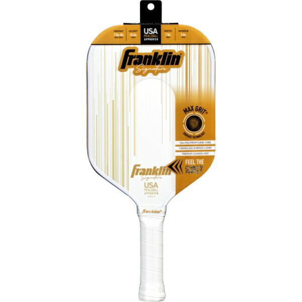 【エントリーで最大2万ポイント当たる｜2/25まで】 フランクリン｜Franklin ピックルボール パドル SIGNATURE PRO SERIES 13mm ホワイト×ゴールド 52983C5