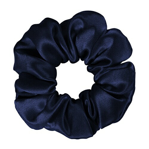 ユノキ 最上位ランク ( 6Aランク ) シルク シュシュ 幅：3.5cm ネイビー ネイビー FQSLXY35