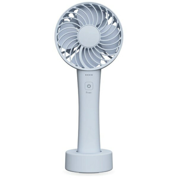 GREEN HOUSE｜グリーンハウス スマホ充電可能手持扇風機 ダブルファン ブルー GH-FANHHV-BLのサムネイル