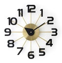 ジョージ・ネルソン|George Nelson フェリス・ウォール・クロック NELSON CLOCK(ネルソンクロック) マットブラック/ゴールド GN41167MB
