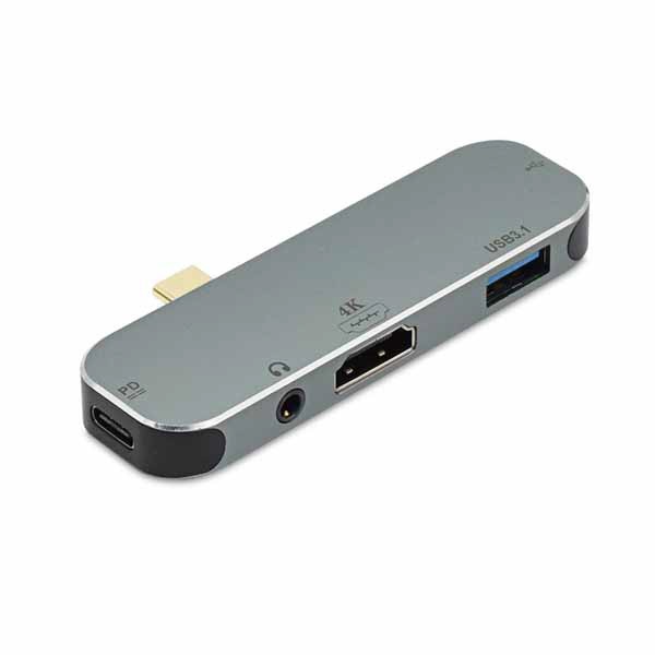 日本トラストテクノロジー｜JTT ［USB-C オス→メス HDMI / φ3.5mm / USB-Ax2 / USB-C] USB PD対応 100W ドッキングステーション MY DOCK STATION 5-IN-1 HDMI グレー JTMD-5IN1D-H [USB Power Delivery対応](2.0)