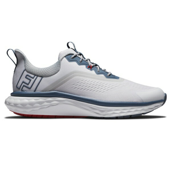 フットジョイ｜FootJoy メンズ ゴルフシューズ クオンタム Laced ホワイト×ブルー 56989 [メンズ /27.0cm /幅:Wide(3E相当)]