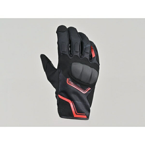 ●小型のプロテクターで握り心地と安全性を両立。転倒や劣化は手の平側が大切なため、手の平には本革。通気性はありつつ、メッシュよりも高い耐久性のナイロン生地を全面に使用。春〜秋にかけて使用しやすいグローブ。 ■カラー：レッド■対応シーズン：春/...