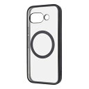 レイアウト|rayout Google Pixel 9a Like standard MagSafe対応 マグネットアクセサリー対応 衝撃吸収 バンパー マット メタリック ハイブリッドケース / ブラック RT-GP9AMG3/BM|詳細画像