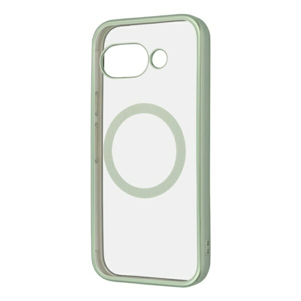 レイアウト｜rayout Google Pixel 9a Like standard MagSafe対応 マグネットアクセサリー対応 衝撃吸収 バンパー マット メタリック ハイブリッドケース / ライトグリーン RT-GP9AMG3/LGM