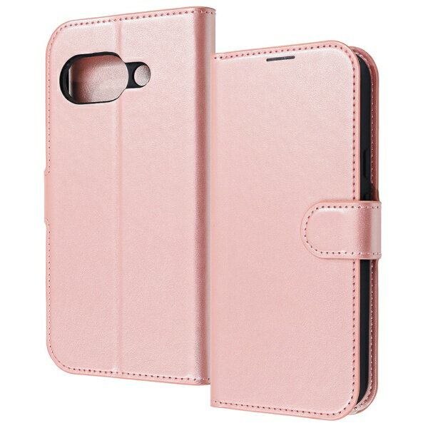 レイアウト｜rayout Google Pixel 9a Like standard 耐衝撃 マグネットベルト シンプル 手帳型レザーケース / シャイニーピンク RT-GP9AELC1/P