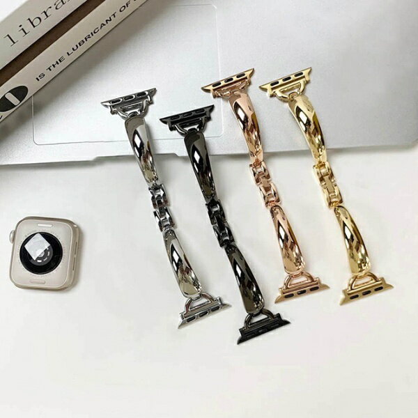 GAACAL｜ガーカル APPLE WATCH 1-10/SE1-2 38/40/41/42（10のみ）MM 「まっすぐひと巻き」メタルバンド GAACAL ローズゴールド W00412RA