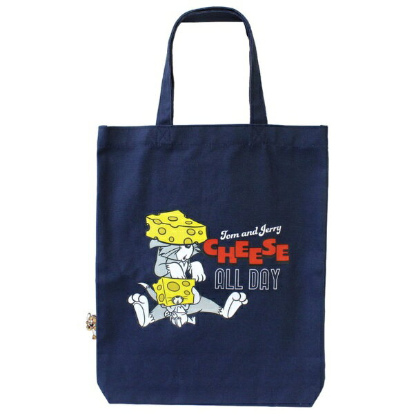 ティーズファクトリー｜T’S FACTORY トムとジェリーぴょこっとトートバッグ CHEESE FUN!/ネイビー