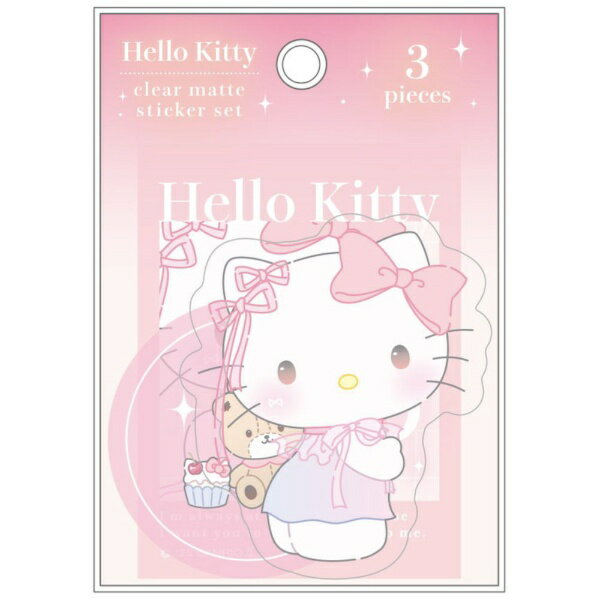 ハローキティのクリアマットステッカーセットです。