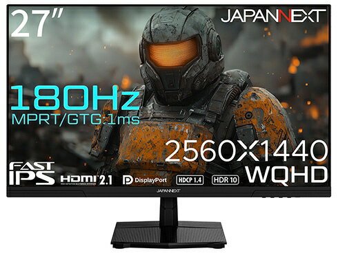 JAPANNEXT｜ジャパンネクスト ゲーミングモニター JN-i27G180Q [27型 /WQHD(2560×1440） /ワイド /180Hz] - Image 2