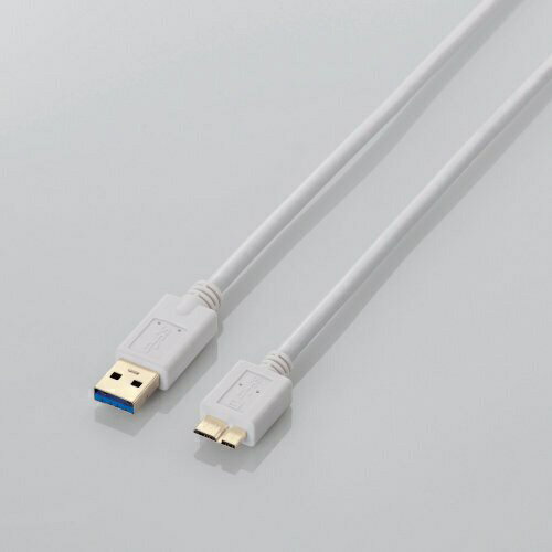 쥳ELECOM 0.5m USB3.0֥ AۢΡmicroB3ťɥ֥ʥۥ磻ȡˡUSB3-AMB05WHrb_ cable_cpn