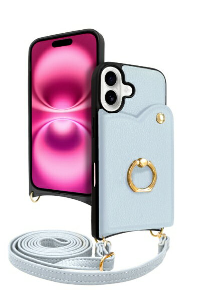 乐天商城 - shizukawill｜シズカウィル iPhone 16 ケース カバー ショルダーケース アイファンデ5 フルール ネモフィラブルー APIP16IF53NB