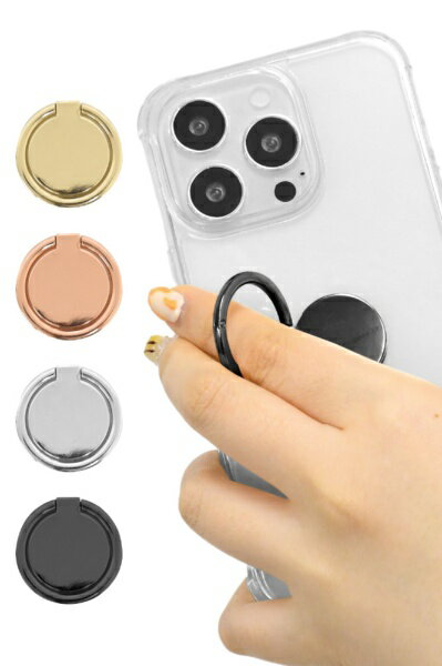 shizukawill｜シズカウィル スマホリング 丸形 ブラック ACSRING01BK