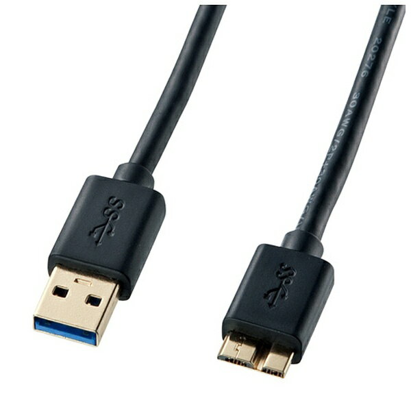 掠ץ饤SANWA SUPPLY 1.0m USB3.0֥AۢΡmicroBۡʥ֥åˡKU30-AMC10BKrb_ cable_cpn