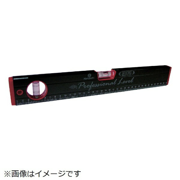 アカツキ製作所｜AKATSUKI MFG マグネット付　箱型アルミレベル（黒×赤）　RB270M300MM《※画像はイメージです。実際の商品とは異なります》