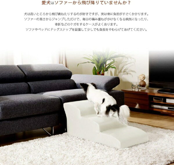 楽天ビック(ビックカメラ×楽天)のセルタン｜Cellutane 3段ドッグステップ チワワ向き PVCブラウン｜アングル3