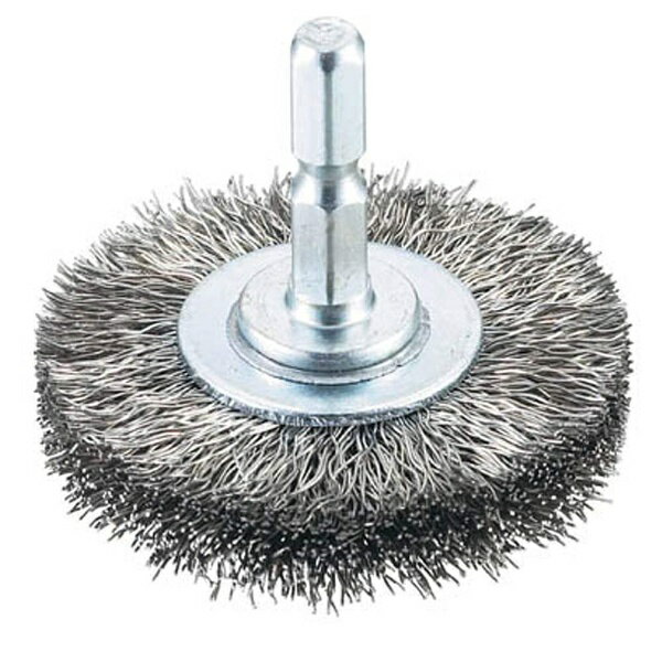 トラスコ中山｜TRUSCO NAKAYAMA 軸付ホイールブラシ　φ50X軸6．35　ステンレス線0．3　TB622360
