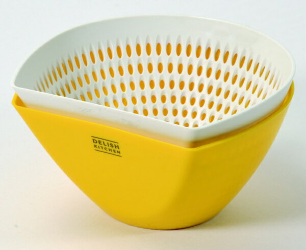 パール金属｜PEARL METAL DELISH KITCHEN ザル ボウル チリトリザルボウル イエロー イエロー CC-1845