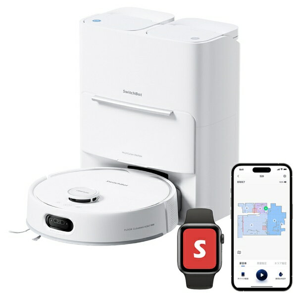 SwitchBot｜スイッチボット お掃除ロボットS20 W6602001 [吸引＋拭くタイプ（水拭き・乾拭き）]