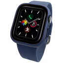 クールモバイルカンパニー APPLE WATCH 7-9 45MM フルカバーケース&シリコンバンドセット ネイビー AWSET45-NV(2)