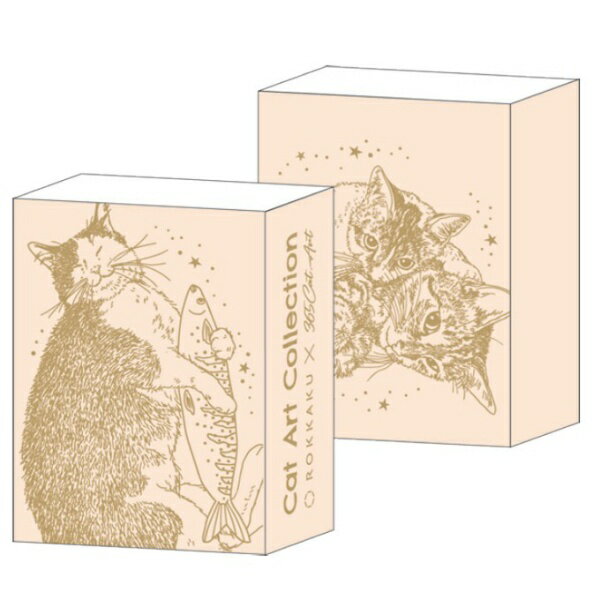 フタバ｜Futaba 箔押しメモ入りミニBOX ROKKAKU×Cat Art Collection pink R0102501