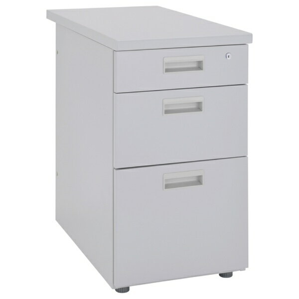 カグクロ｜KAGUKURO スチール3段脇机（W400×D700×H700mm） ニューグレー【キャンセル・返品不可】