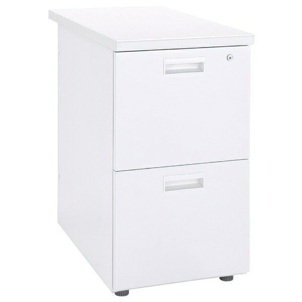 【エントリーで最大2万ポイント当たる｜2/25まで】 カグクロ｜KAGUKURO スチール2段脇机（W400×D700×H700mm） ホワイト【キャンセル・返品不可】