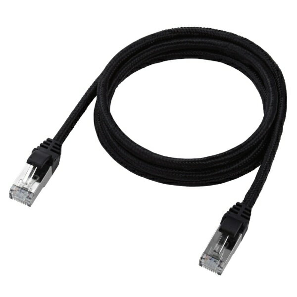 ELECOM｜エレコム LANケーブル CAT7 1m 爪折れ防止 高耐久 メッシュ シールド構造 【 モデム ルーター PS5 PS4 Xbox 等対応 】 ブラック 高耐久 ブラック LD-TWSM/BK10 [1m /カテゴリー7 /メッシュ]
