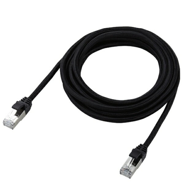 ELECOM｜エレコム LANケーブル CAT7 3m 爪折れ防止 高耐久 メッシュ シールド構造 【 モデム ルーター PS5 PS4 Xbox 等対応 】 ブラック 高耐久 ブラック LD-TWSM/BK30 [3m /カテゴリー7 /メッシュ]