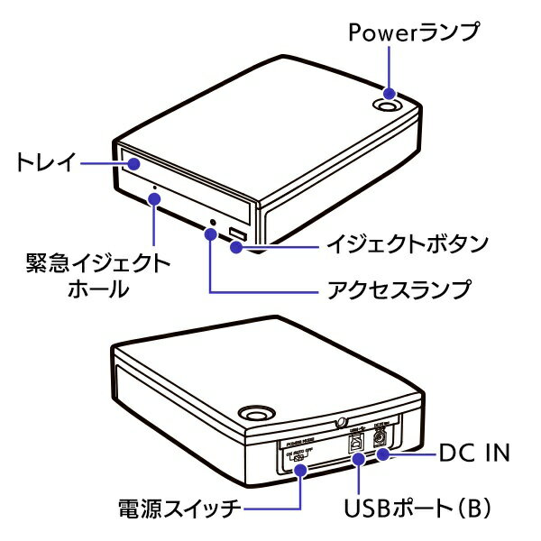 I-O DATA｜アイ・オー・データ 外付けブルーレイドライブ (Chrome/Mac/Windows11対応) ブラック BRD-UC16XZ/HA [USB-A／USB-C]