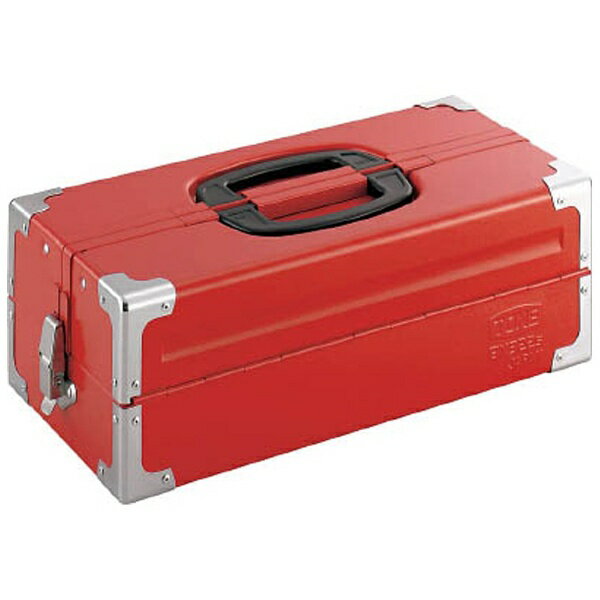 TONE｜トネ ツールケース（メタル）　V形2段式　433X220X160mm　レッド　BX322S