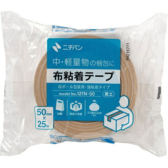 ニチバン｜NICHIBAN 布粘着テープ No.121N [50mm×25m] 黄土 121N-50(3)