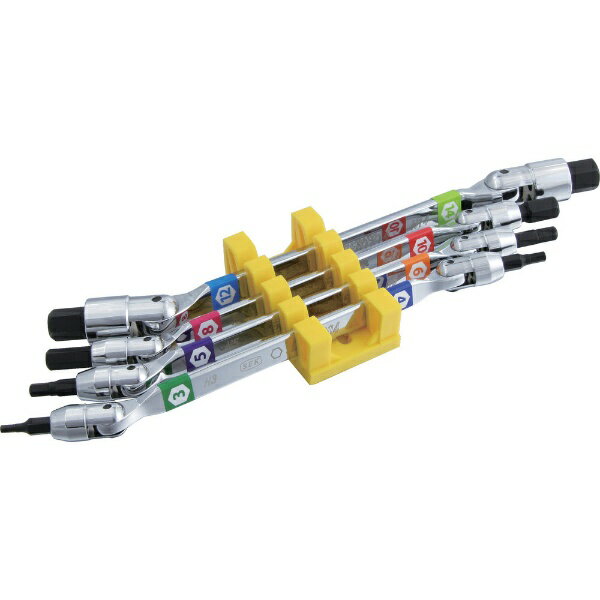 スエカゲツール｜SUEKAGETOOL 4本組ダブルフレックスヘキサゴンレンチセット DFH4S