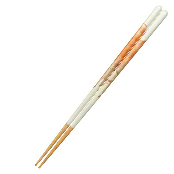 イシダ｜ISHIDA 箸 23cm KAKEHASHI NATURA ナチュラルスタイル 食洗機対応 すべり止め 木製 天然木 オレンジ