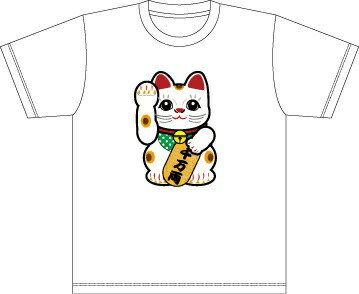 OWLTECH｜オウルテック 招き猫 Tシャツ 5.6oz L 白 LE-JTS-5637-WH-L